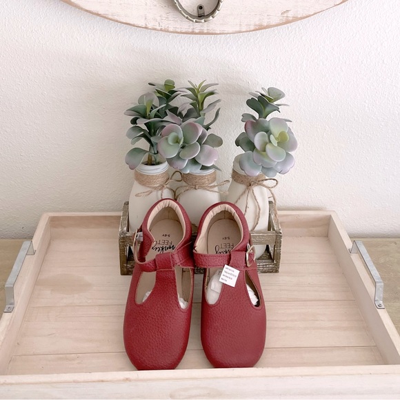 Burgundy Monkey Feet W/ Straps - Picture 7 of 7